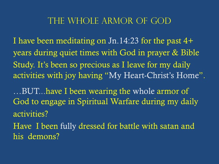 full armor of god prayer